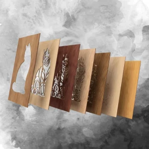 Katzen Wandbild 3D – Multilayer Laser Cut Holzbild – Bild 7