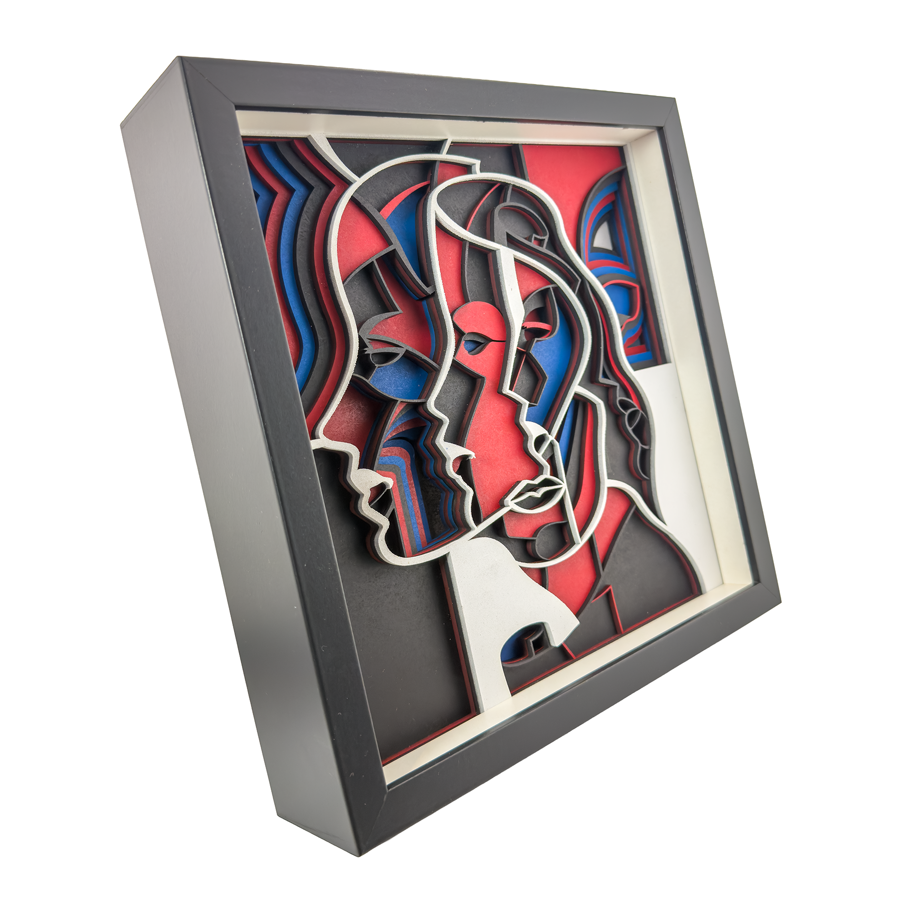 Multilayer Cut Design „Gesicht“ – Kunstwerk aus 9 Ebenen – Bild 3