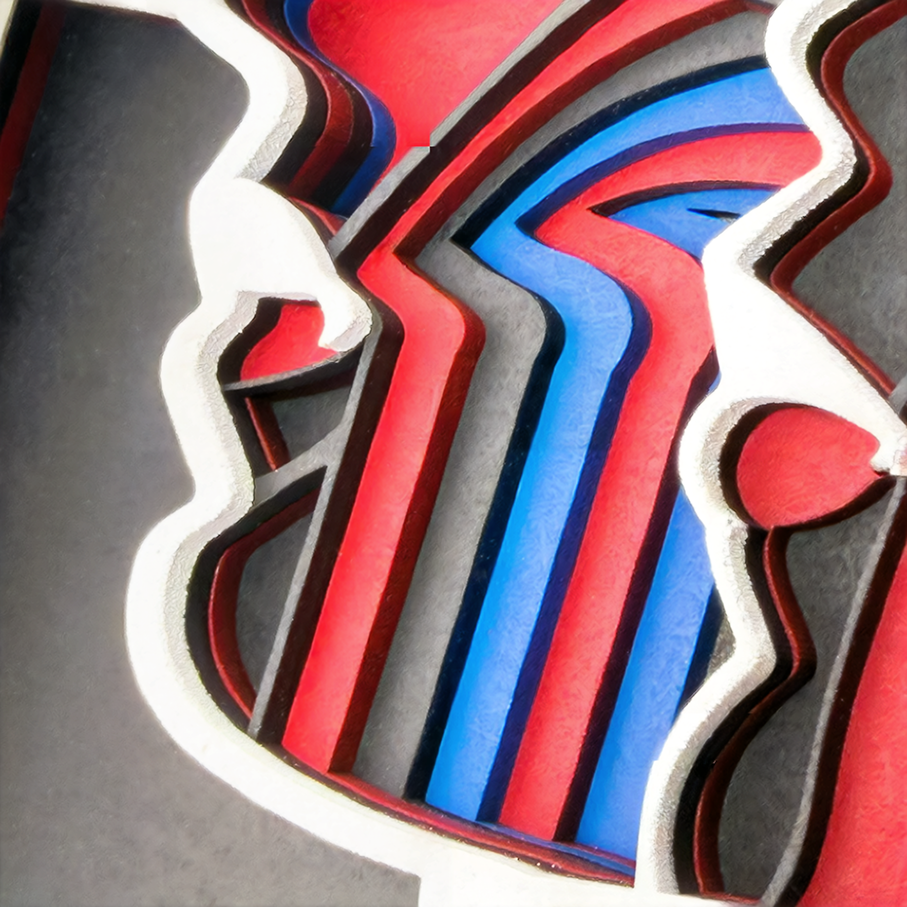 Multilayer Cut Design „Gesicht“ – Kunstwerk aus 9 Ebenen – Bild 4