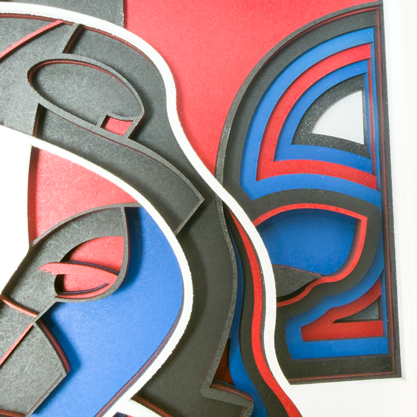 Multilayer Cut Design „Gesicht“ – Kunstwerk aus 9 Ebenen – Bild 6