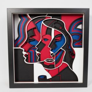 Multilayer Cut Design „Gesicht“ – Kunstwerk aus 9 Ebenen