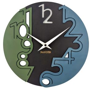Moderne Wanduhr aus Holz | 3-lagig lasergeschnitten | Designer Uhr minimalistisch | Leise Uhr | Geschenk Idee Wohnzimmer Büro