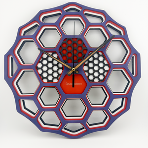 🕒 Moderne Wanduhr im geometrischen Design – 4-lagig & lasergeschnitten