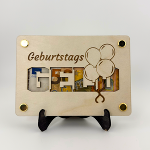 Geldgeschenk aus Holz &ndash; Kreative Geschenkidee f&uuml;r viele Anl&auml;sse und personalisierbar